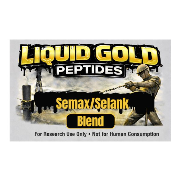 Semax/Selank Blend research peptide vial label by Liquid Gold Peptides